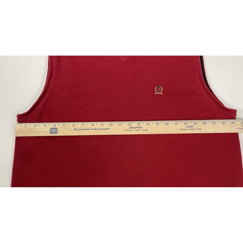Tommy Hilfiger Men's Golf Red Sweater Vest 90s XL Grandpa Dad VTG Classic Preppy - Picture 14 of 16